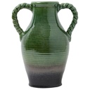 Vase Vert Céramique avec Poignées Kasa 24 cm
