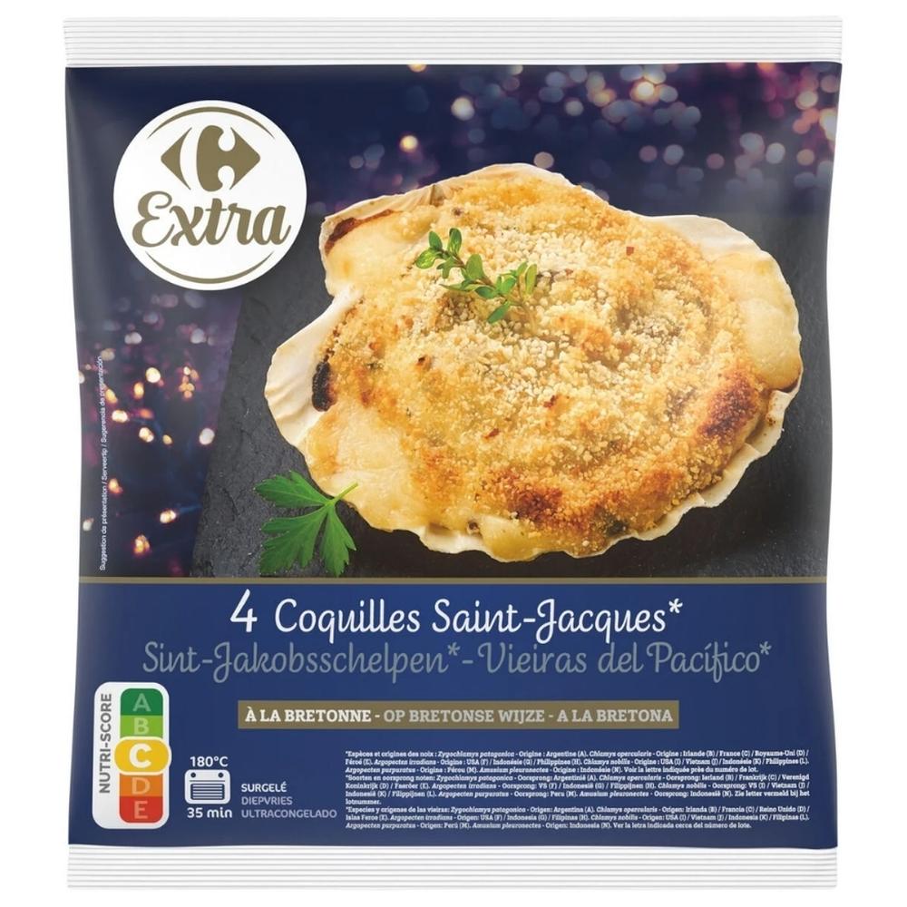 [188693] Coquilles Saint-Jacques Carrefour 4 pièces 90g