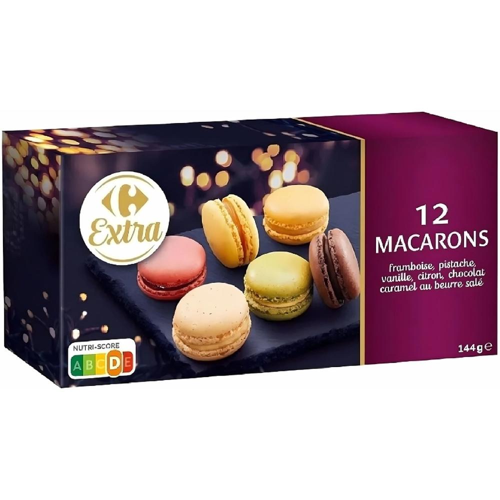 [376868] Assortiment Macarons Carrefour Sélection 12 pièces 120g