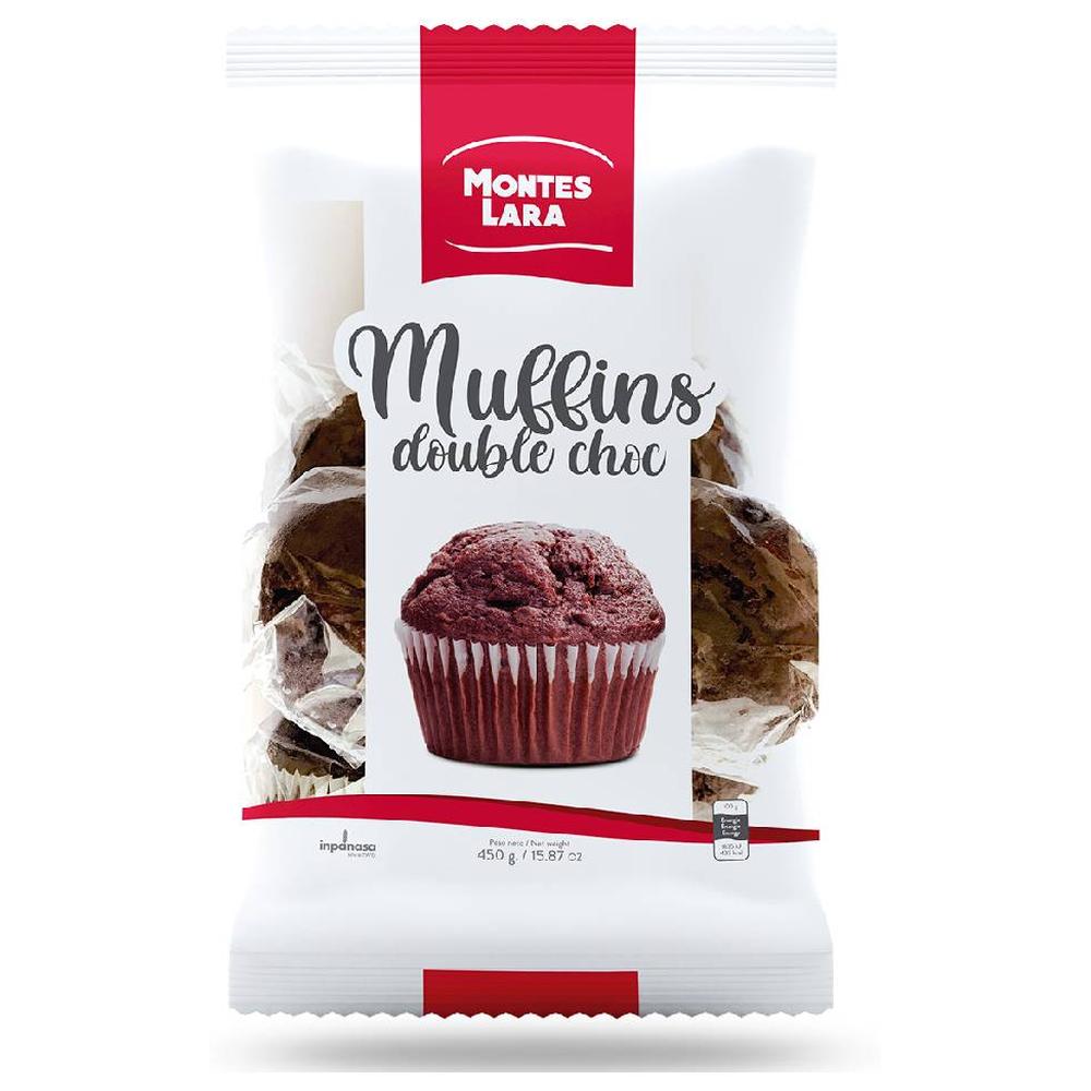 Muffins aux Pépites Double Choco Montes Lara 450g
