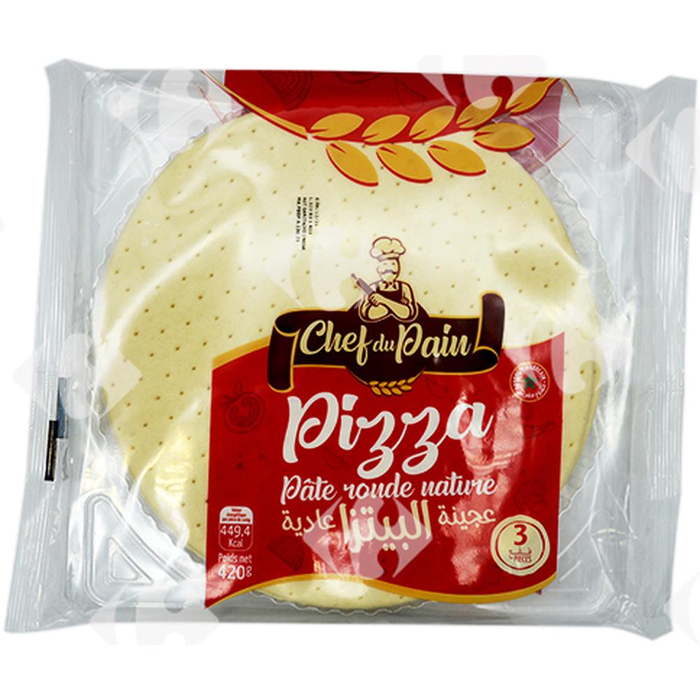 [656093] Pizza Ronde Nature Chef du Pain 3 pièces 420g