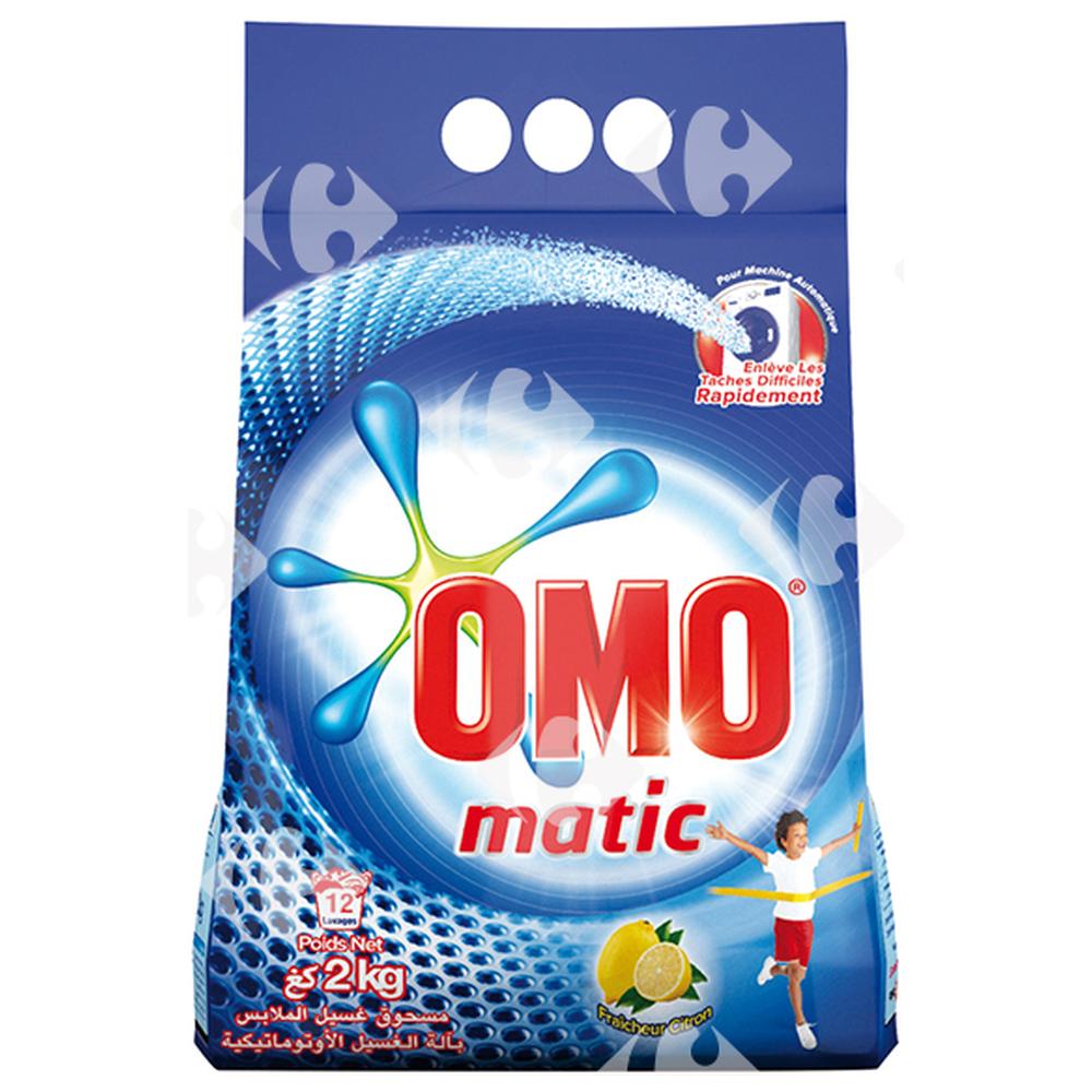 [577944] Détergent Lessive Poudre Machine Citron Omo Matic 2kg