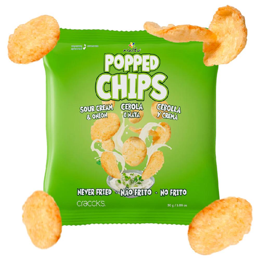 Crackers au Fromage et à la Crème Oignon Popped Chips Rialto 30g