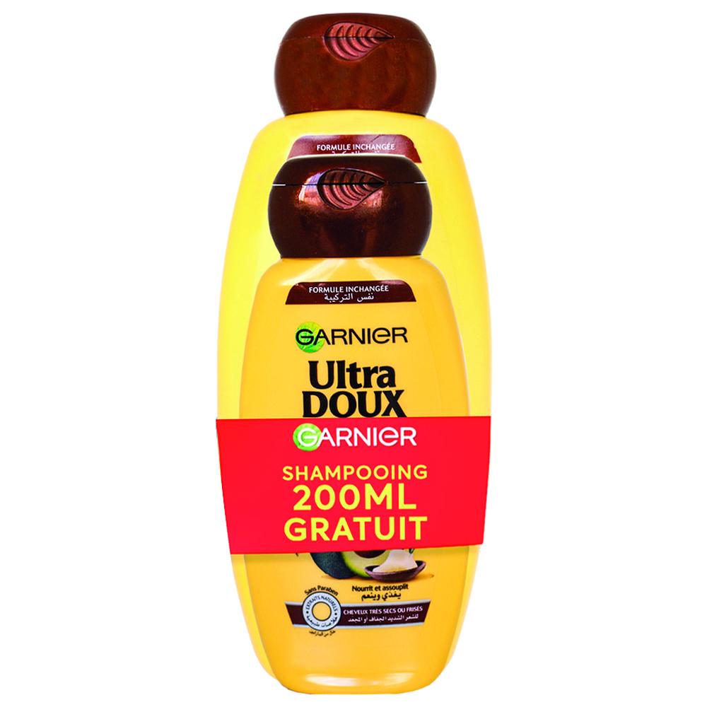 [664735] Shampooing Nourrissant Huile d'Avocat et Beurre de Karité Ultra Doux Garnier 600ml+ 200ml