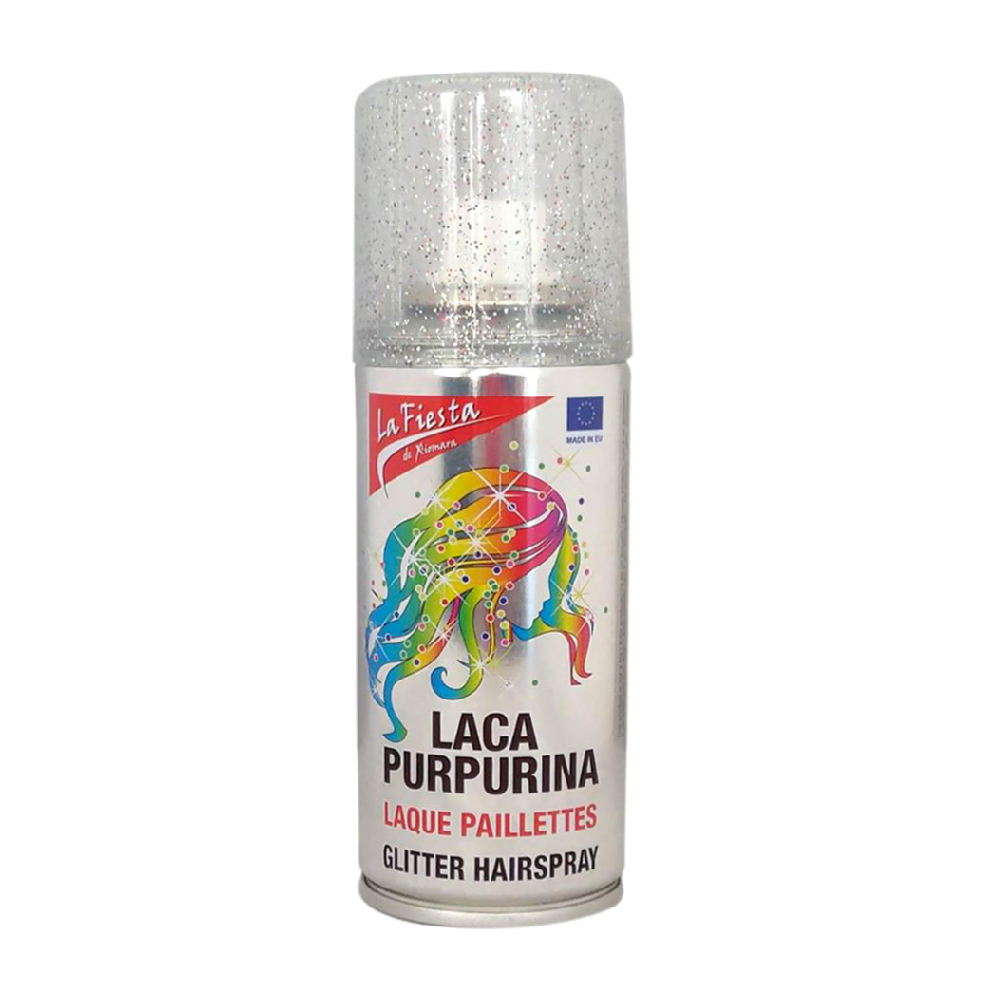 Spray Cheveux Pailleté Argenté La Fiesta 125ml