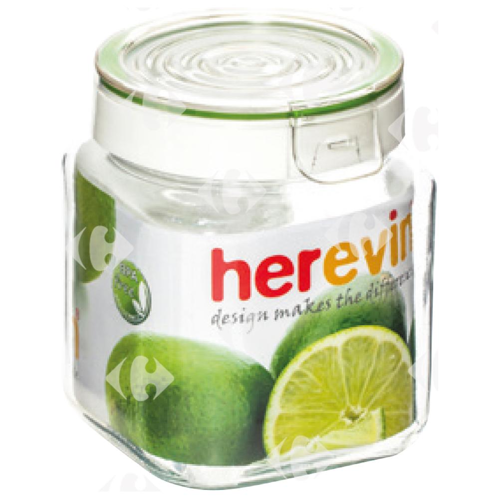 [660239] Bocal en Verre avec Couvercle Lemon 1L