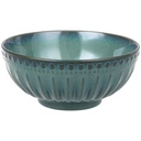 Bol en Porcelaine Côtelé Vert Kasa 16cm