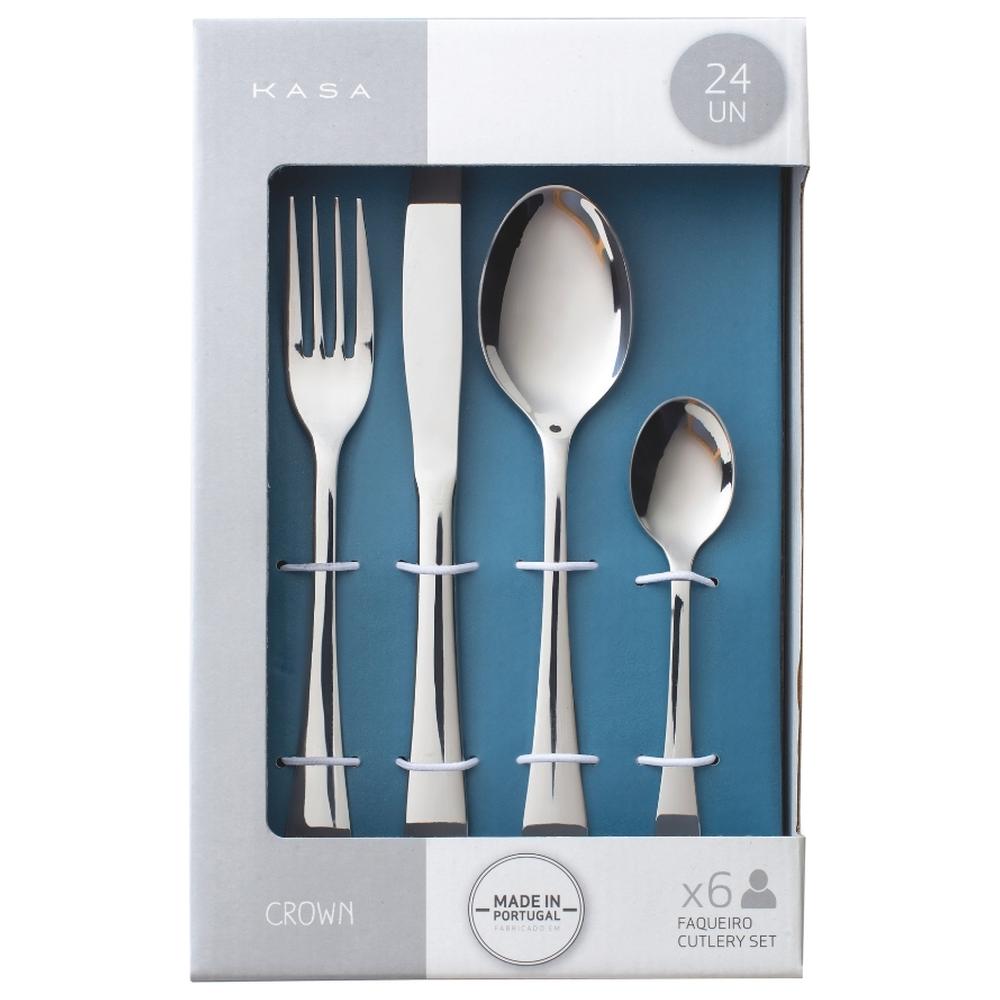 [701289] Ménagère Couronne Kasa 7x17cm 24 unités