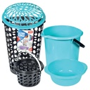 Lot Panier à Linge Rond Seau à Bec Bassine 17L