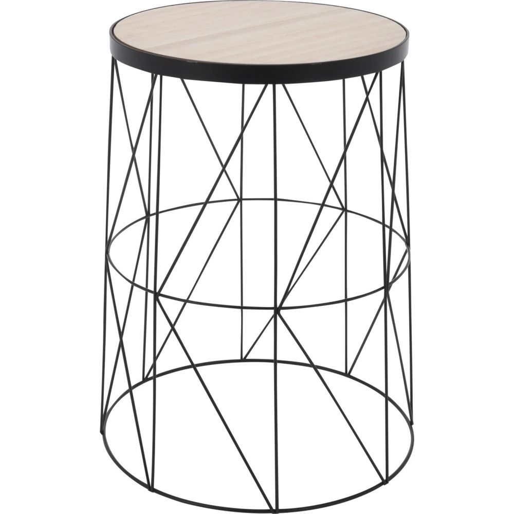 Table en Métal Noire 28x37 cm
