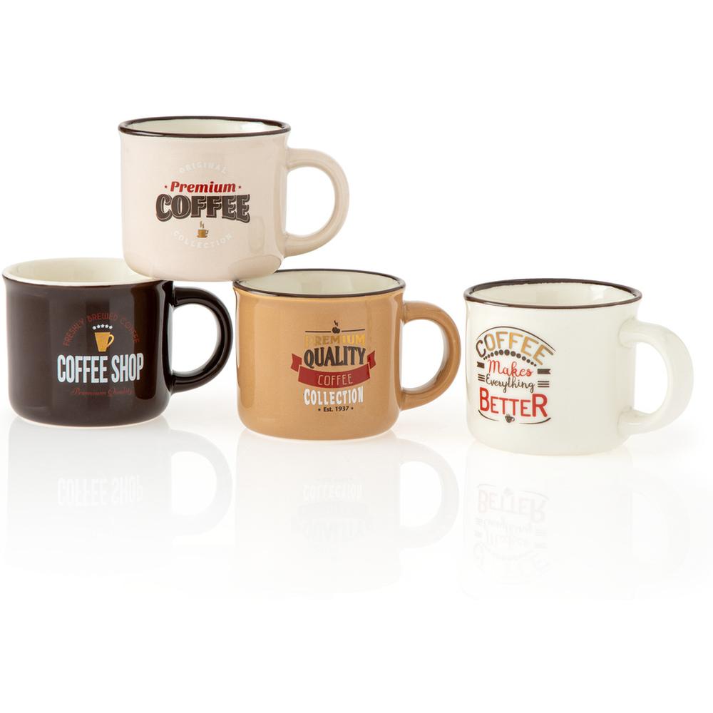 Ensemble de Tasses en Porcelaine Café Fun Kasa 10cl 4 unités