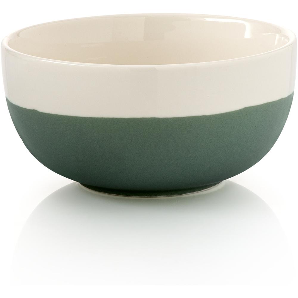 Bol en Porcelaine Duo Blanc Gris Kasa 13cm