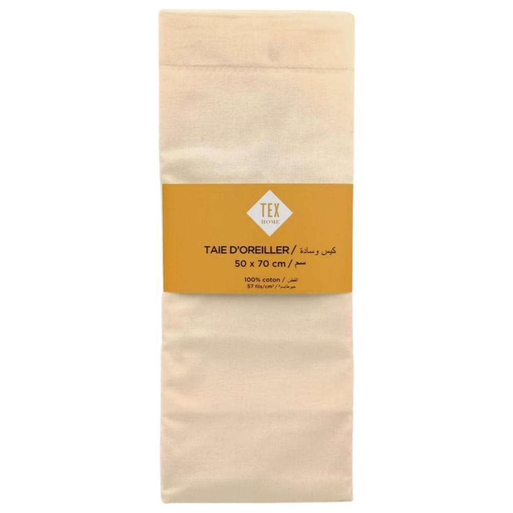 [651046] Taie Oreiller Ecru Tex Home 50x70cm.