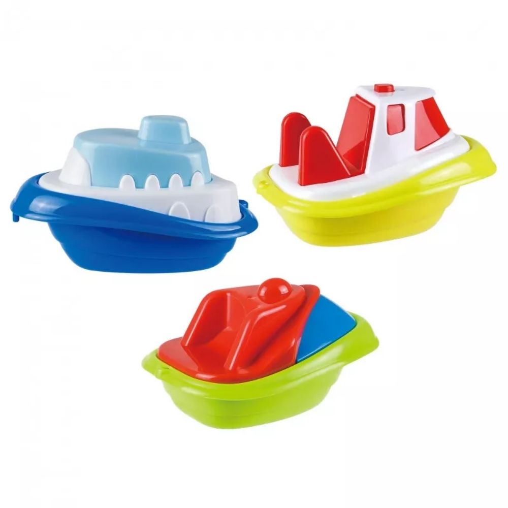 [680909] Pack 3 Bateaux Plage 14 cm