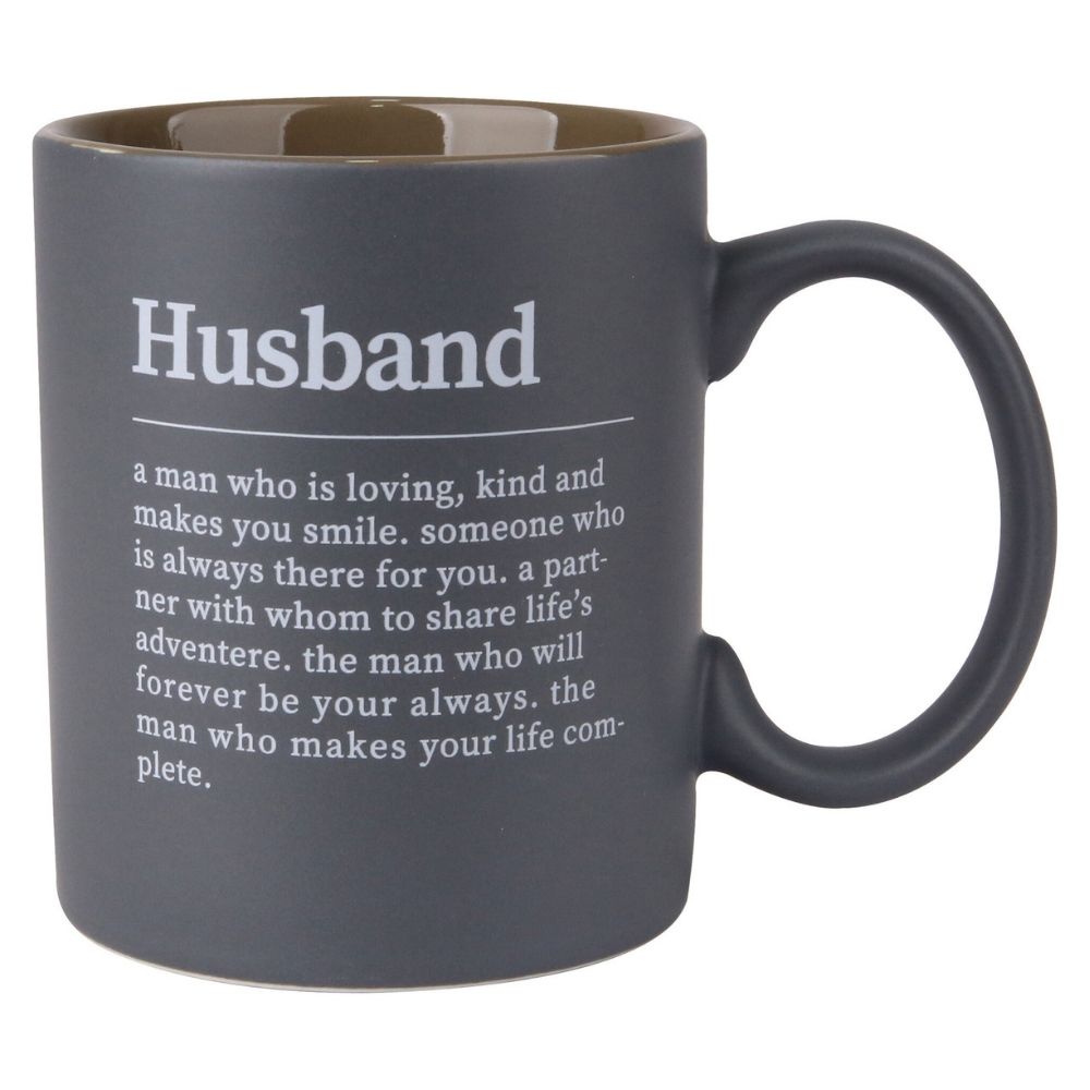 Mug Kasa en Porcelaine Grise Husband 34cl