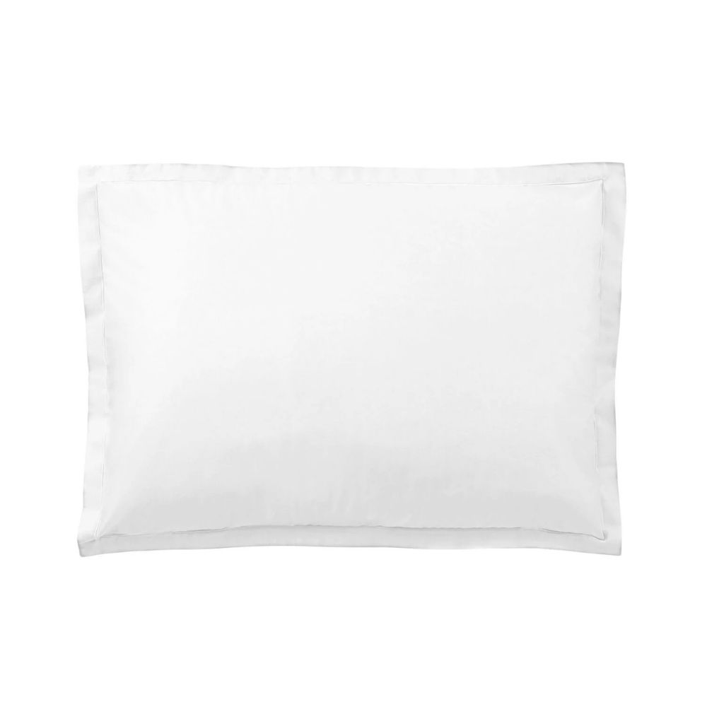 [703159] Taie d'Oreiller Blanc en Percale de Coton Bio Tex Home 50x70 cm