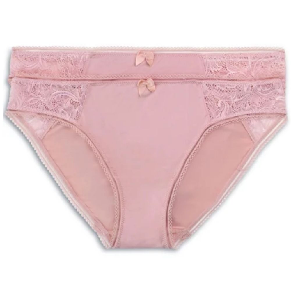[725546] Slipe pour Femme Rose Claire 2 Pièces