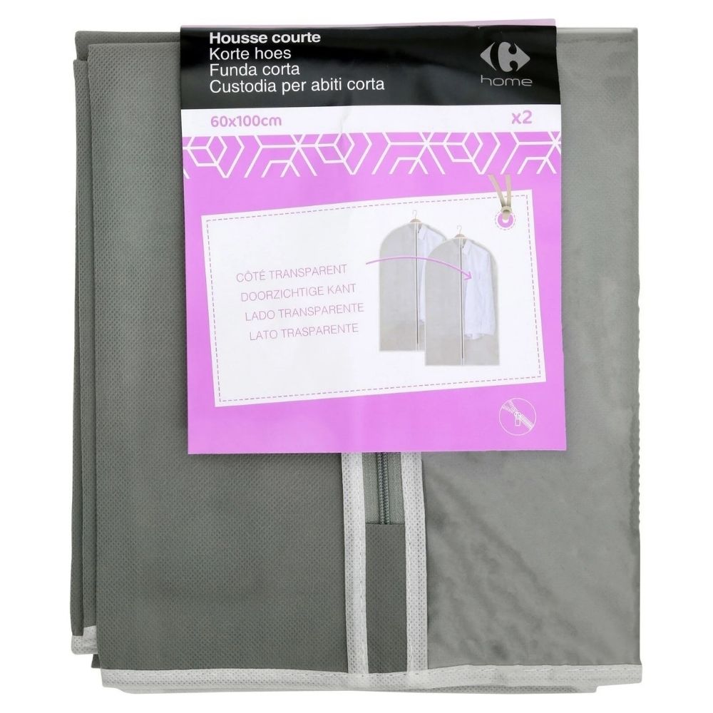 [635026] Lot de 2 Housse Courtes 60x100cm