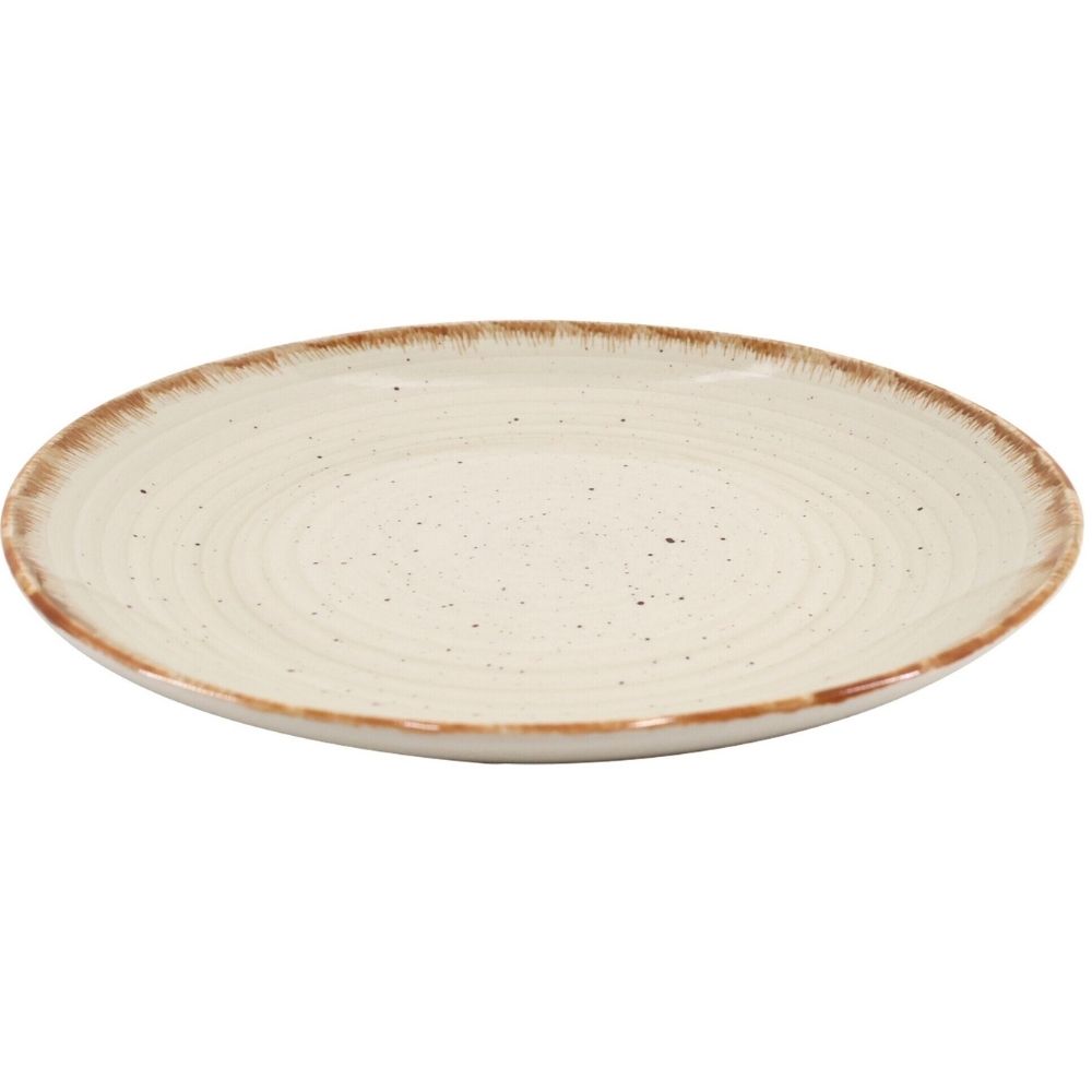 Assiette Dessert Kasa en Porcelaine Beige Moura 19cm
