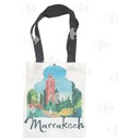 Tote bag - Sac tissu ville Marrakech 38x32cm