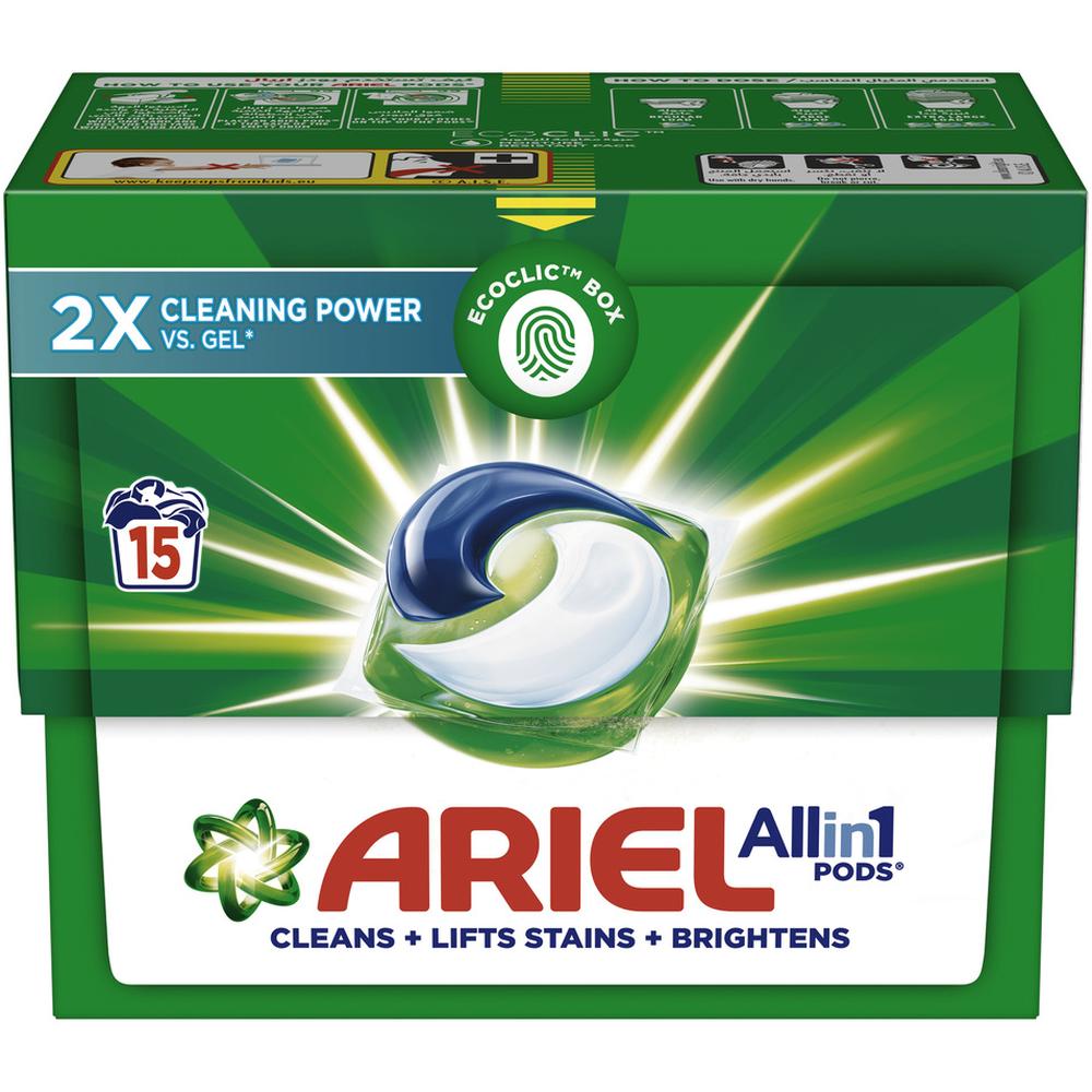 [411728] Détergent Capsules Pods Machine Automatique Original Ariel 15 unités