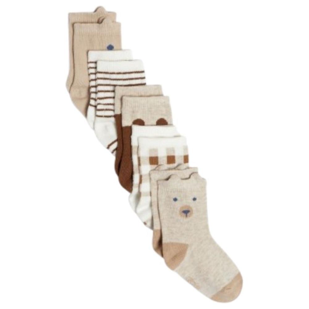 [718368] Chaussettes pour Bébé Marron Clair 6 pièces