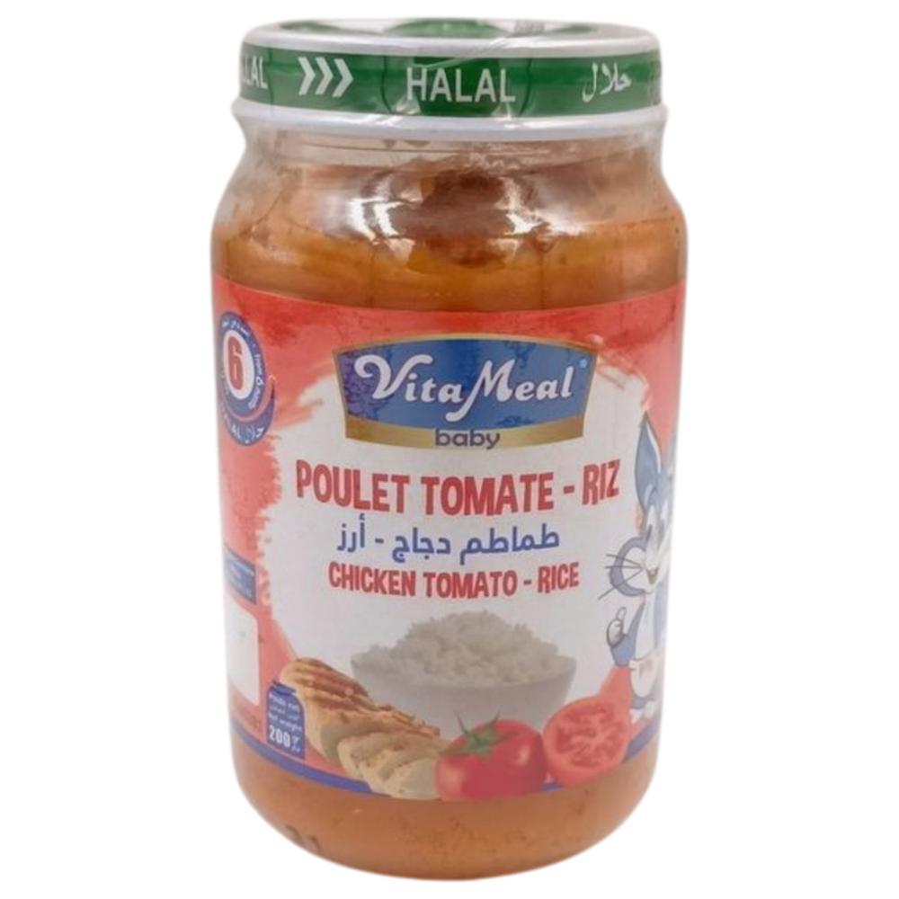[706605] Compote de Poulet Tomate Riz Vitameal 200g.