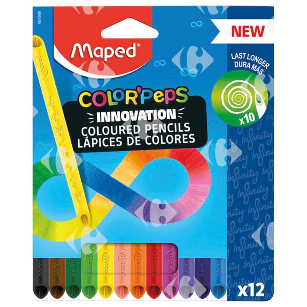 [703917] Crayons Color' Peps Infinity Maped 12 pièces