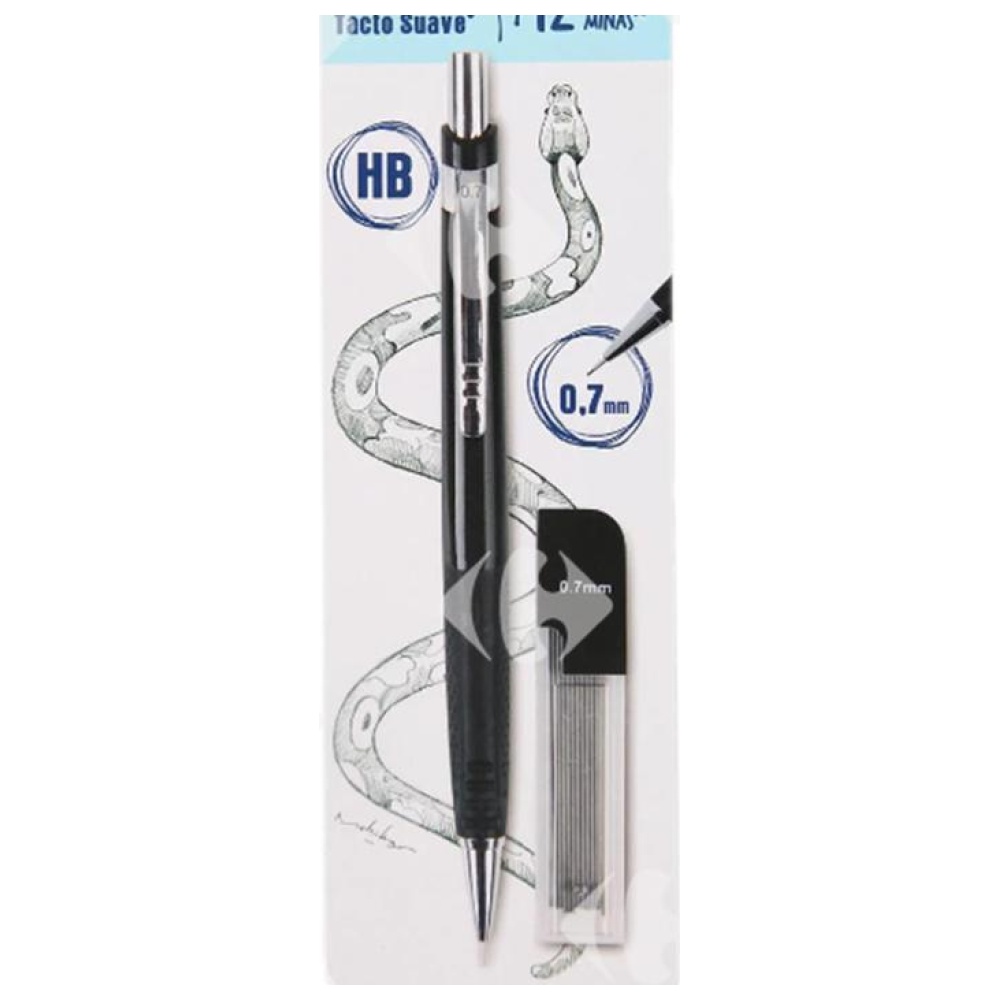 [592960] Crayon Porte-mines Carrefour 0.7mm + 12 mines 0.7mm HB