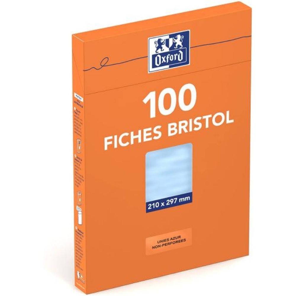 [618674] Fiche Bristol Blanc 100 Feuilles