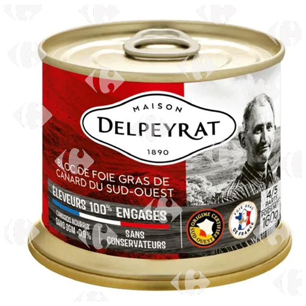 [692421] Bloc de Foie Gras de Canard Delpeyrat 160g