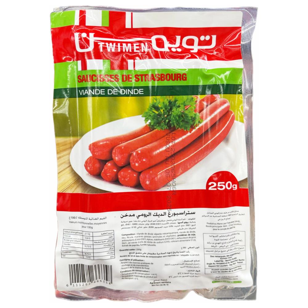 [727910] Saucisses de Strasbourg - Charcuterie - Twimen 250g