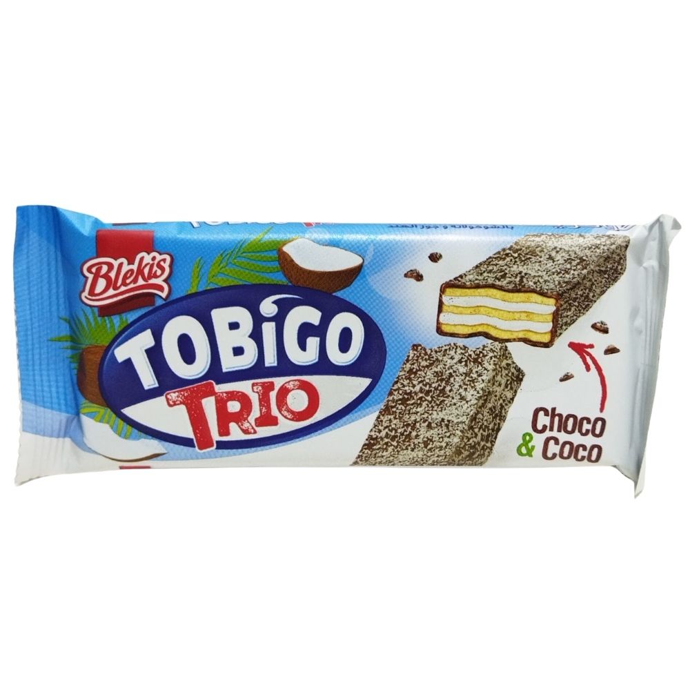 [682605] Pack Gaufrette Choco et Coco Tobigo Trio 34 g x 6 Pièces