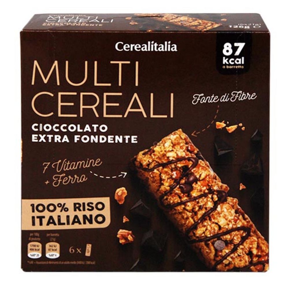 [736757] Barre Multicéréale Choco Noir Cerealitalia 126 g