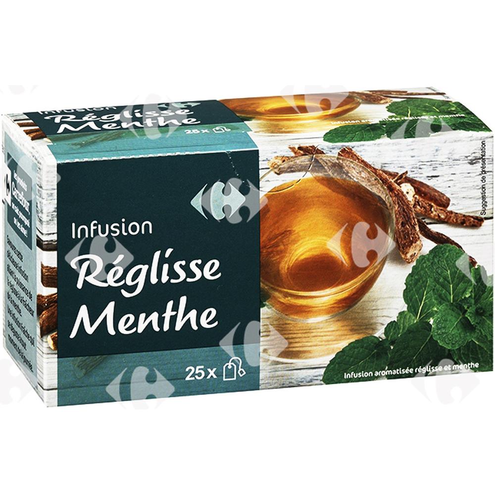 [171162] Infusions Réglisse Menthe Carrefour 25 sachets