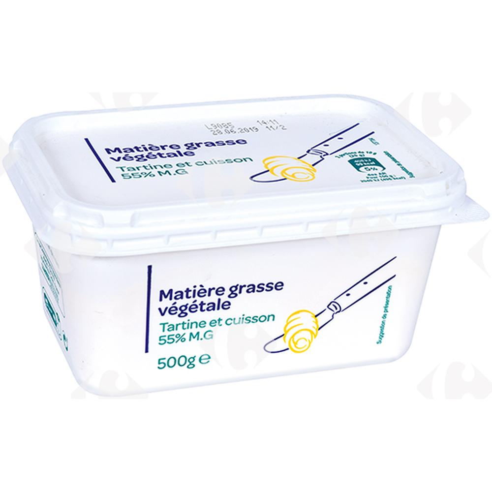 [625513] Margarine Végétale 55%Mg Carrefour Blanc 500g