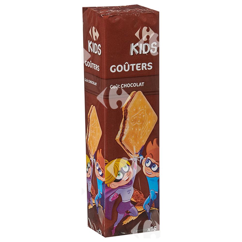 [163562] Biscuits Sandwich Goûters Carré Chocolat Carrefour 300g