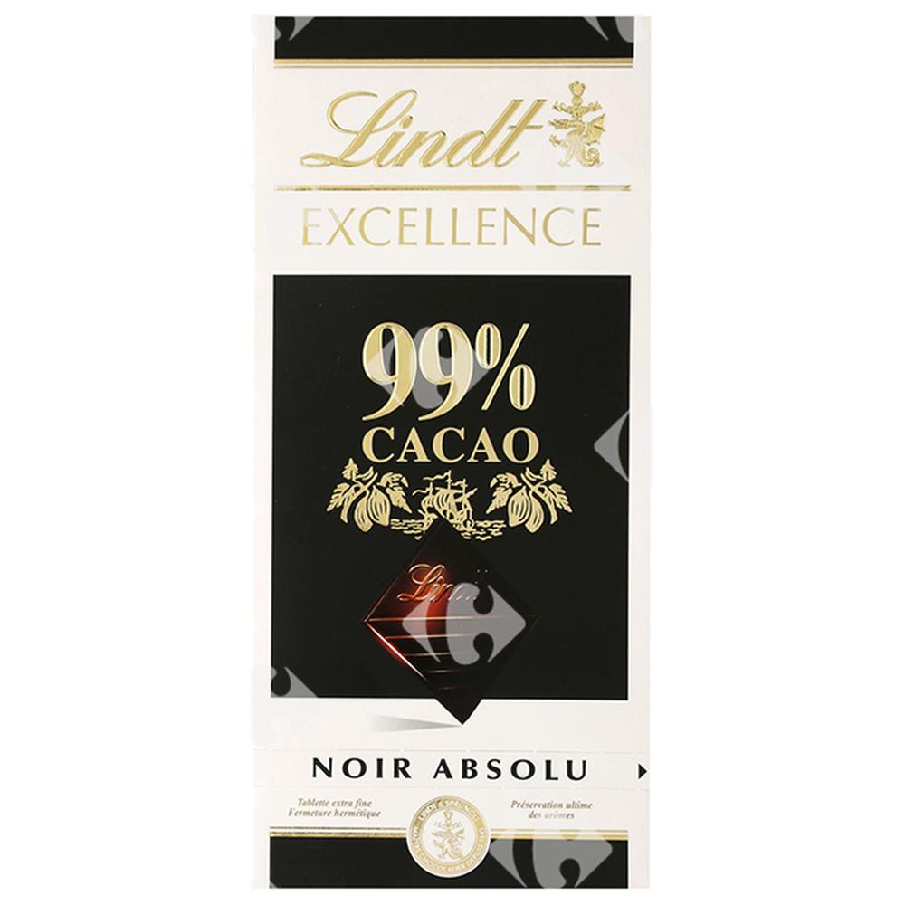 Tablette de Chocolat Noir 99% Cacao Lindt Excellence 50g