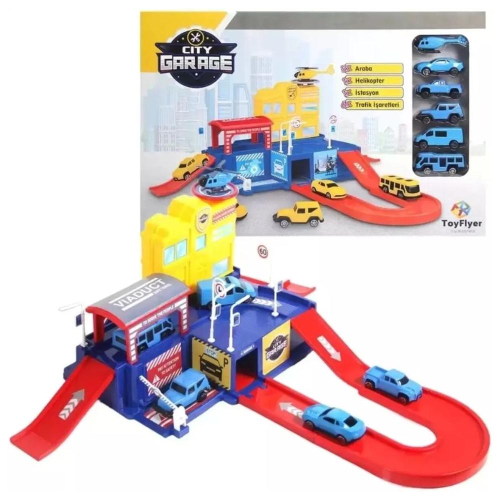 [715873] Set Jeu de Stationnement City Garage 53x36x7,5cm