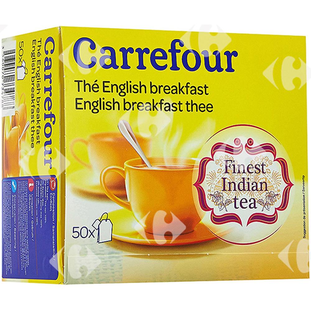 [531080] Thé Anglais Nature Carrefour 50 sachets