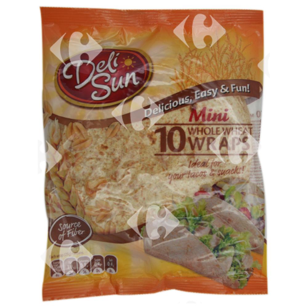 [639036] Mini Tortillas de Blé Entier Deli Sun 250g 10 feuilles