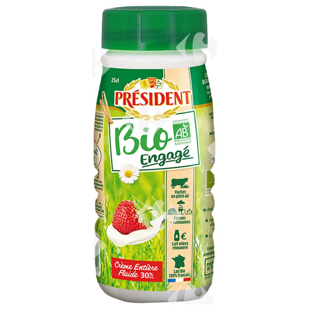 [661531] Crème liquide Bio UHT 30% Président 25cl