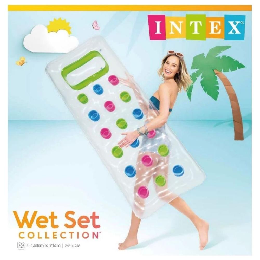 [680895] Matelas Gonflable Transparent 2 Couleurs Intex 188x71cm 1 unité