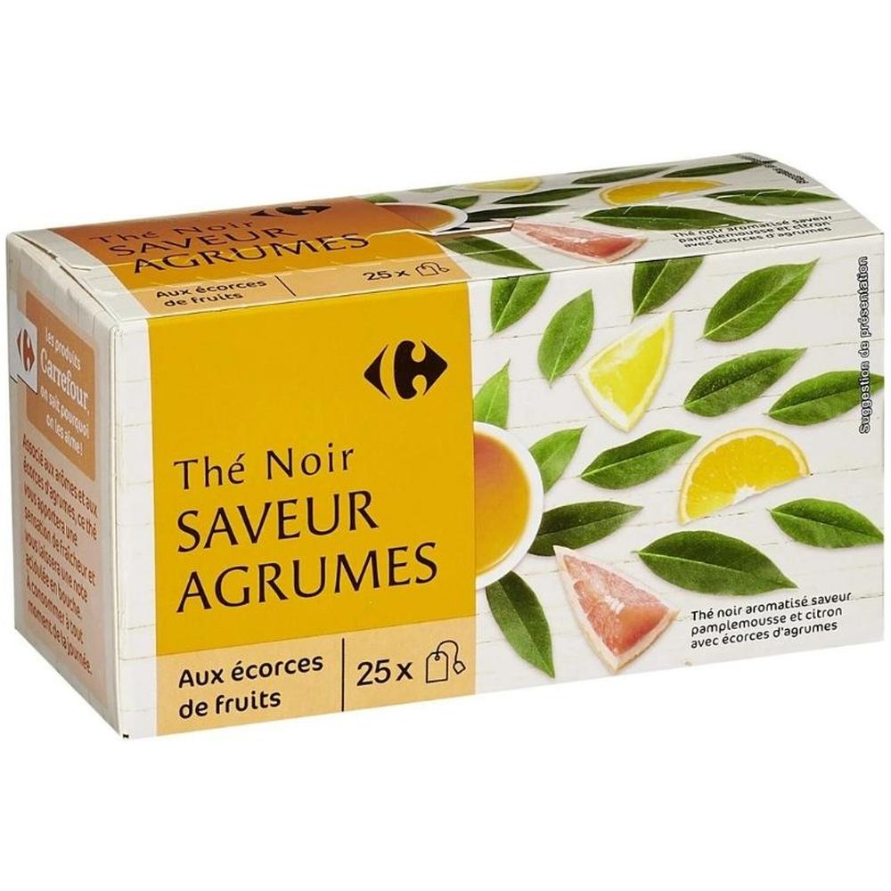 Thé Noir Saveur Agrumes Carrefour 25 Sachets
