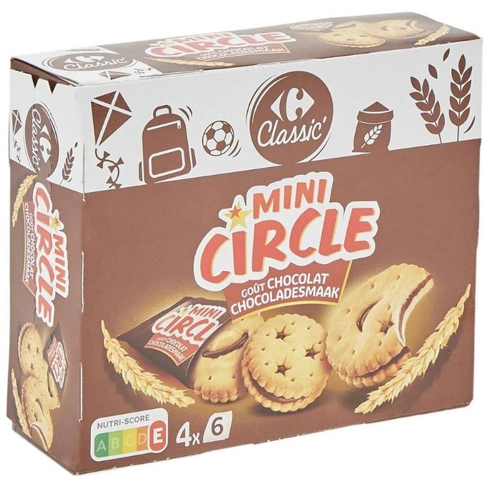 [704366] Mini Biscuits Goût Chocolat Carrefour Classic 168g