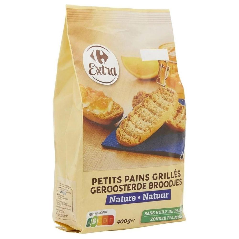 [705651] Petits Pains Grillés Nature Carrefour Extra 400g