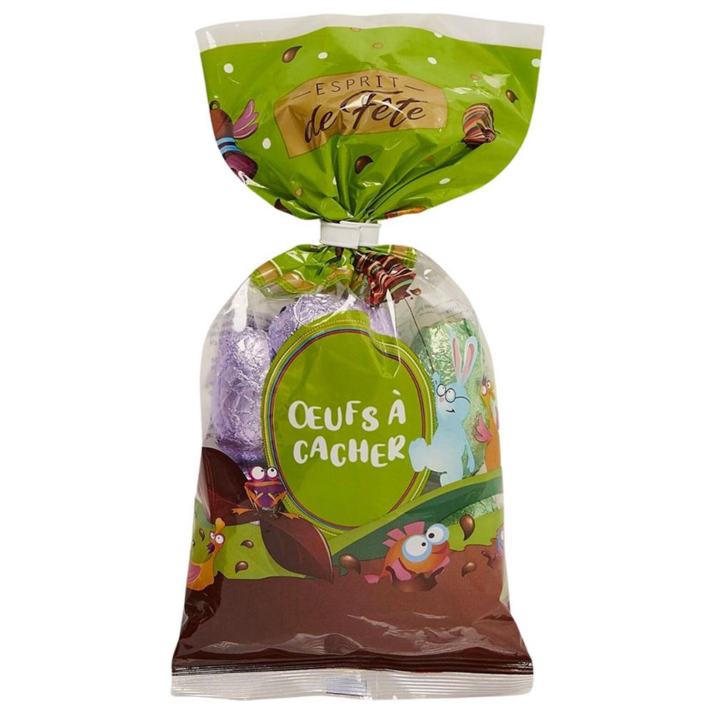 [713106] Sachet de Chocolat Œufs à Cacher Esprit de Fete 100g