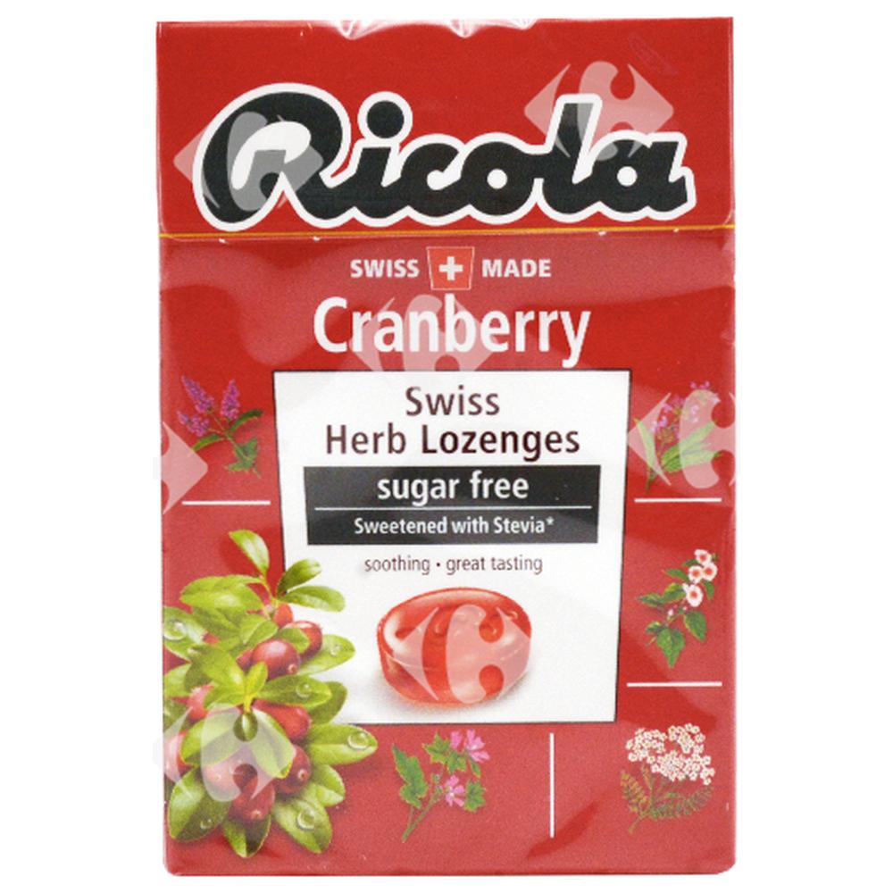 Bonbons Canneberge Sans Sucre Ricola 45g.
