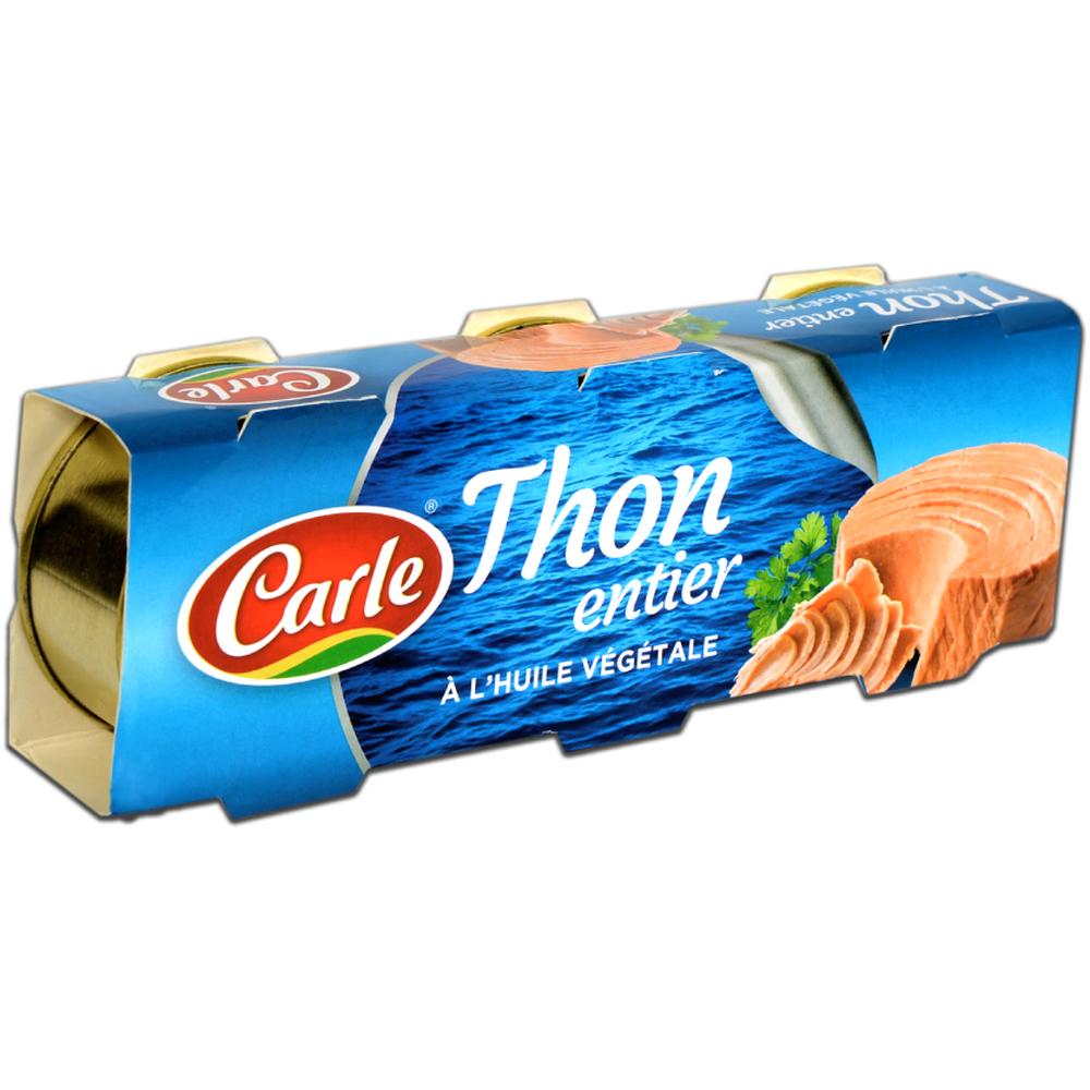 [148903] Pack de Trois Conserves de Thon à l'Huile Végétale Carle 85g