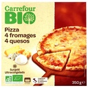 Pizza aux 4 Fromages Cuite Sur Pierre Carrefour Bio 350g